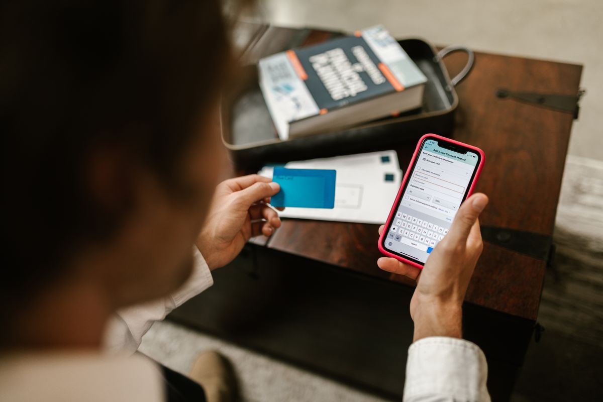Paying with a phone and a card