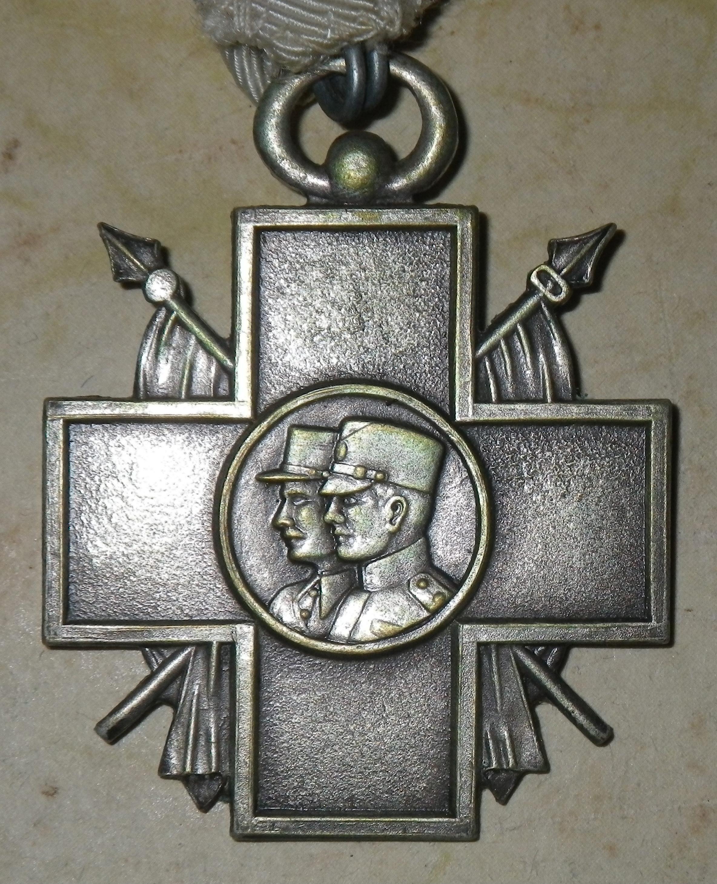 War Invalids Cross of the Kingdom of Yugoslavia on its ribbon