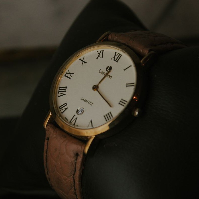 A vintage watch dial in close-up